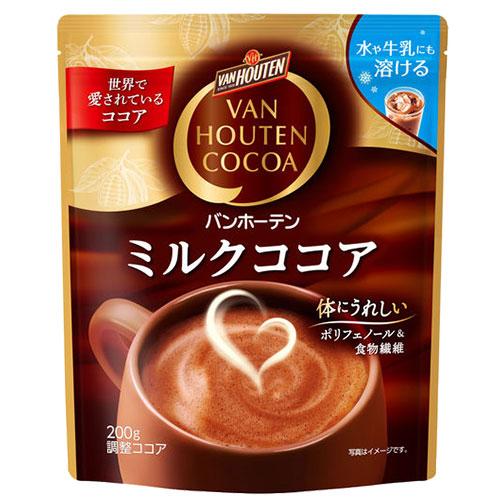 バンホーテン ミルクココア 袋 200g 3個 片岡物産 : ドラッグスーパー