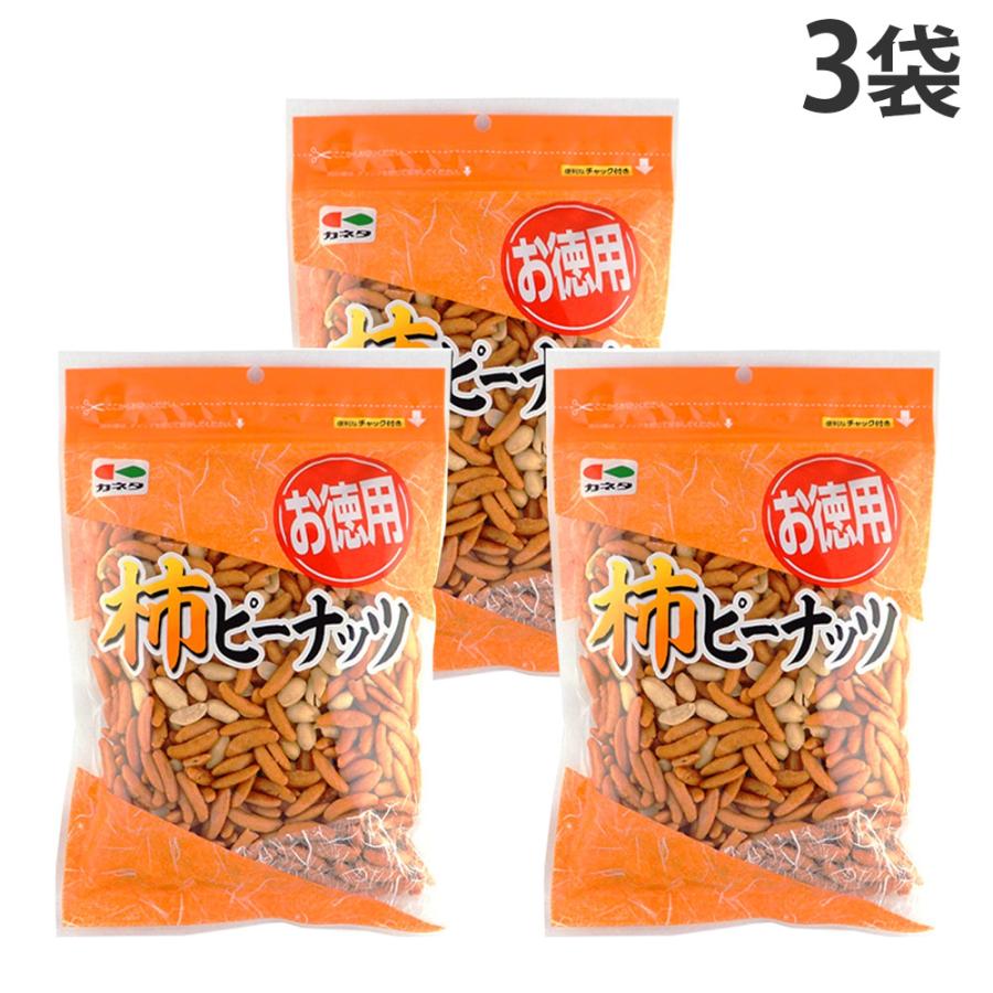 柿ピー カネタ・ツーワン お徳用 柿ピーナッツ 240g 3袋 : ドラッグスーパー