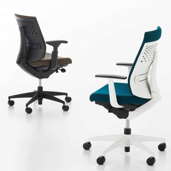 コクヨ ウィザード3 ハイバック ブラックシェル 樹脂脚(黒) 布張 肘無