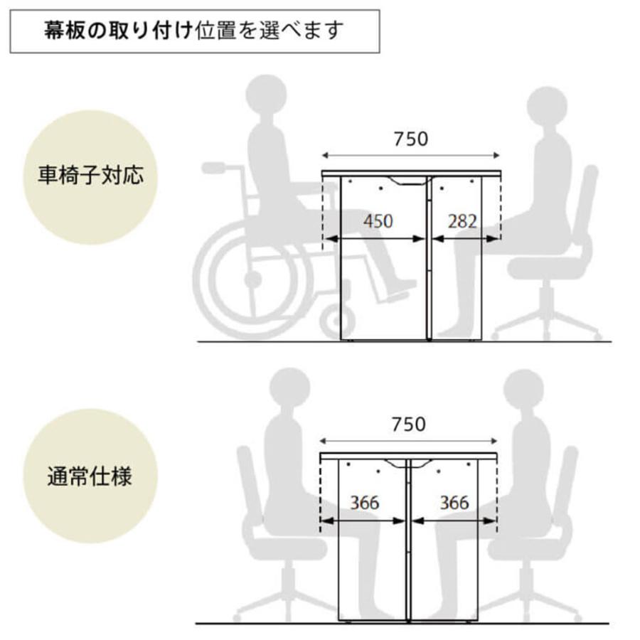 『代引不可』木製カウンター テンポ ローカウンター 幕板ハーフ W1400×D750 ホワイト RFTLC-1475WH-MH RFヤマカワ 『送料無料（一部地域除く）』_6