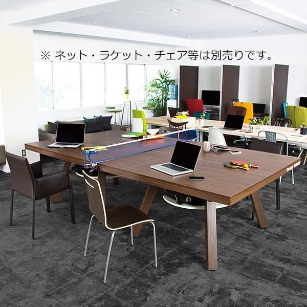 『代引不可』『組立設置込』 Garage ピンポンワークテーブル PW-1514HN 同色2台セット組(卓球台1台) 幅1525mm×奥行き1370mm×高さ760mm×2台 『返品不可』_4