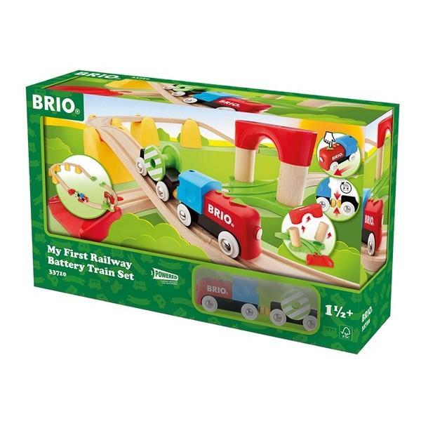BRIO (ブリオ) レールウェイ マイファースト バッテリーパワーレールセット [ 木製レール おもちゃ ] 33710 BRIO（ブリオ） レール マイファーストバッテリーパワーレールセット 1