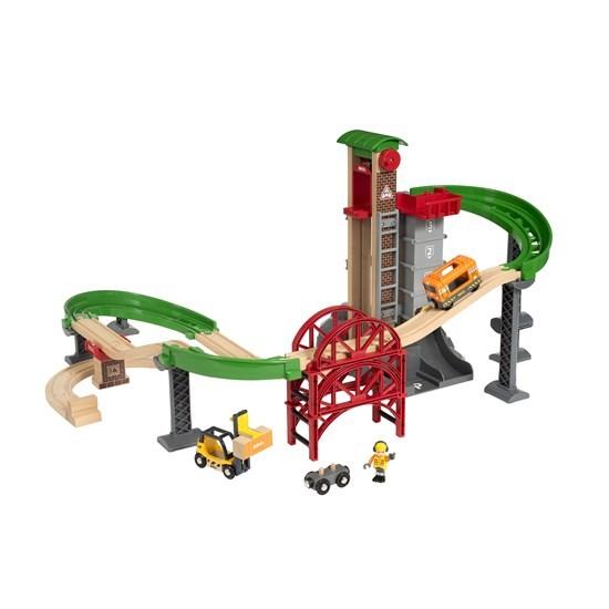 ブリオ レール  ウェアハウスレールセット 3歳   誕生日プレゼント 子供 BRIO 木製レール  おもちゃ 子供 男の子 女の子 3歳_1