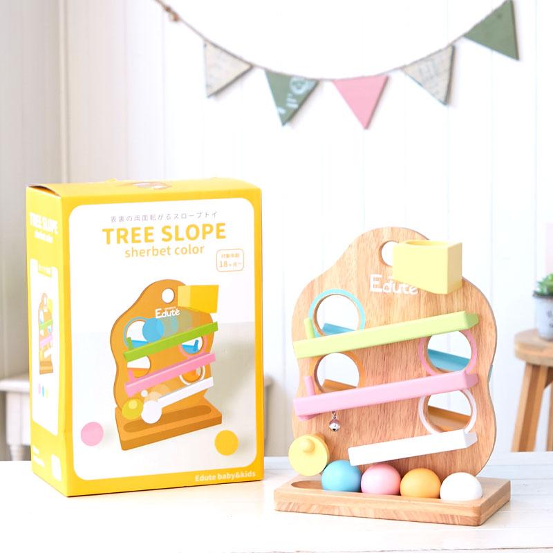 エデュテ（Edute） 知育玩具 木のおもちゃ TREEスロープ シャーベット