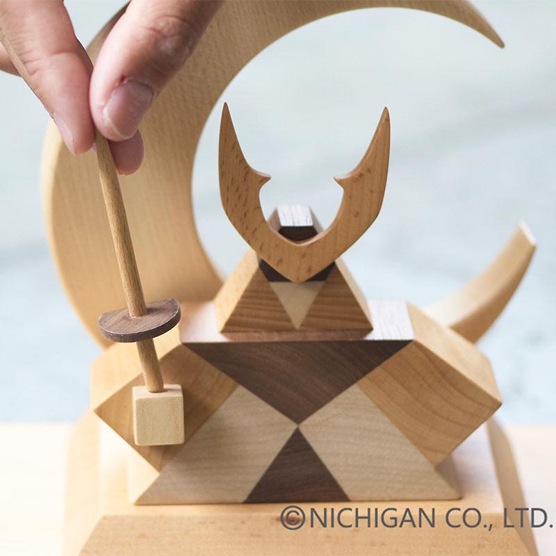ウッドデコレーション WOOD DECORATION 「将」 木製 兜 インテリア雑貨