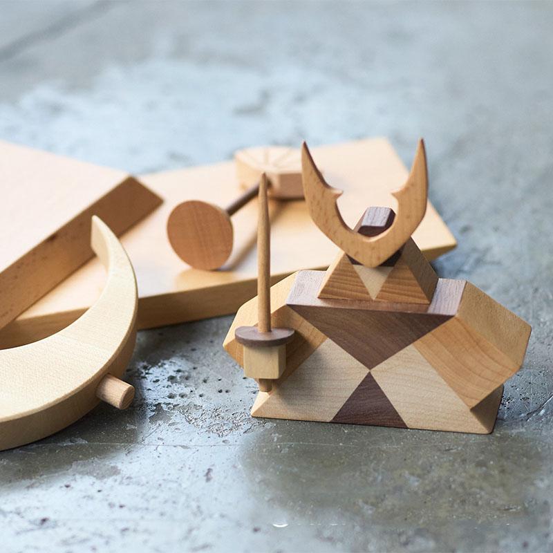 ウッドデコレーション WOOD DECORATION 「将」 木製 兜 インテリア雑貨