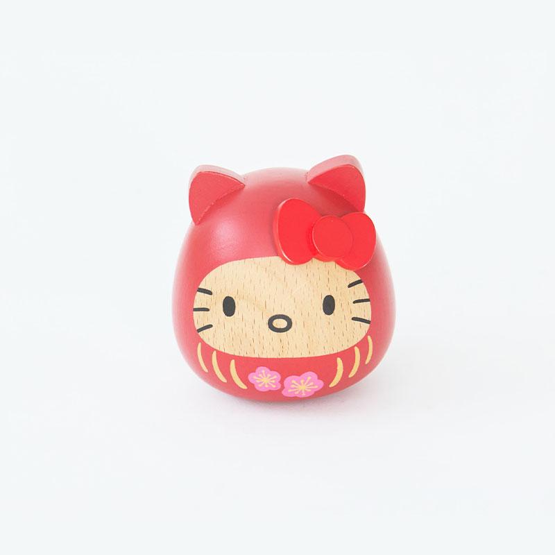 キティ だるま置物 サンリオ 木製だるま キティ マイメロディ クロミ インテリア かわいい