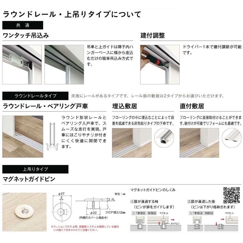 YKKap 室内引戸 ファミット スリム枠 famitto/W  木調 A60 片引き戸(3枚建) 31520 [ W3156×H2045mm ] ラウンドレール YKK 室内 建具 リフォーム DIY｜alumidiyshop｜08