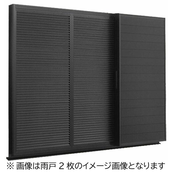 後付け雨戸　LIXIL　TOSTEM　幅一筋W2114〜2514×高さ一筋H908〜1361mm　壁付タイプ　台風対策　鏡板付戸袋　4枚　ルーバー雨戸　半外付型　雨戸一筋　オーダーサイズ