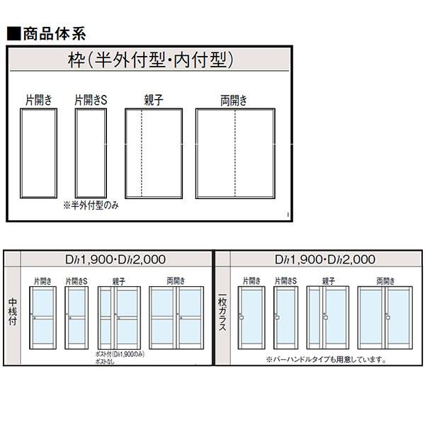クリエラガラスドアSG 内付型 三方枠仕様 特注 W538〜923×H1096〜2413mm オーダーサイズ 店舗ドア 片開きドア 一枚ガラス 単板ガラス LIXIL リクシルの画像