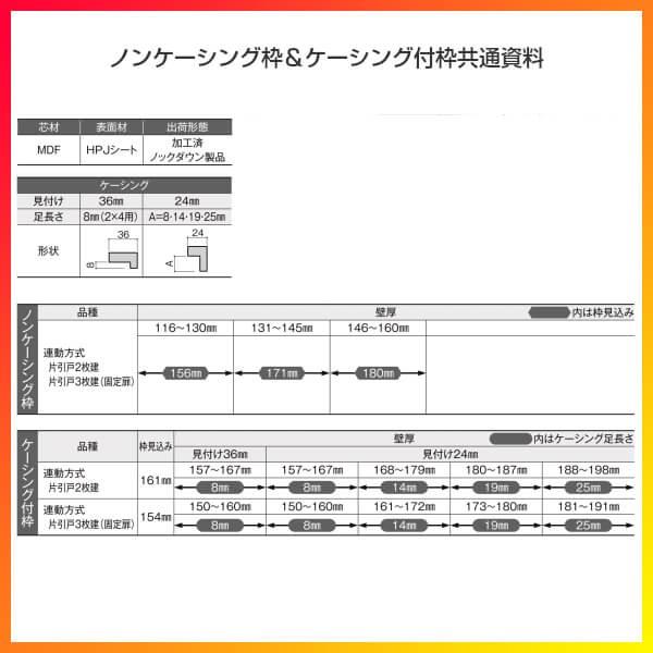 室内引戸 片引き戸 3枚建(固定扉) 連動方式 ラシッサS パネルタイプ LAG ノンケーシング枠 1620 W1644×H2023mm リクシル トステム 引戸 ドア リフォーム DIY｜alumidiyshop｜04