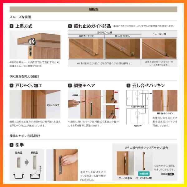 可動間仕切り 引き違い戸 2枚建 引戸上吊方式 ラシッサS ガラスタイプ LGD ケーシング付枠 1620/1623 リクシル トステム 室内引戸 引違い戸 リフォーム DIY｜alumidiyshop｜08