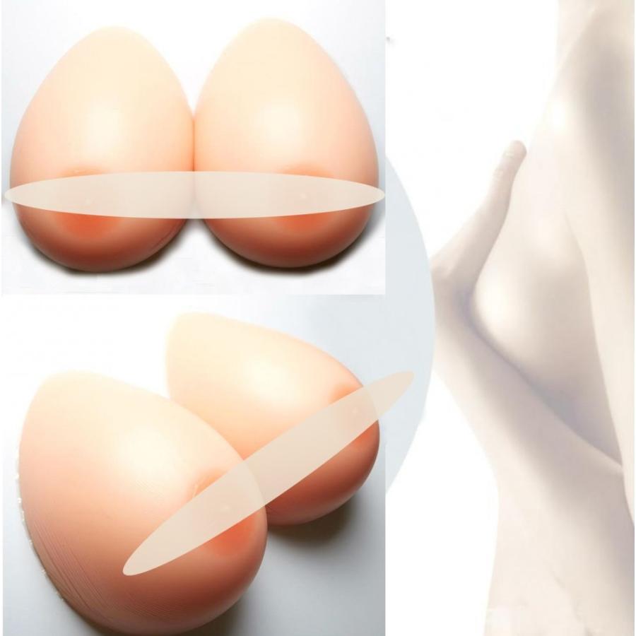 Micopuella 人工乳房 粘着 貼付式 シリコンバスト 左右2個 女装 