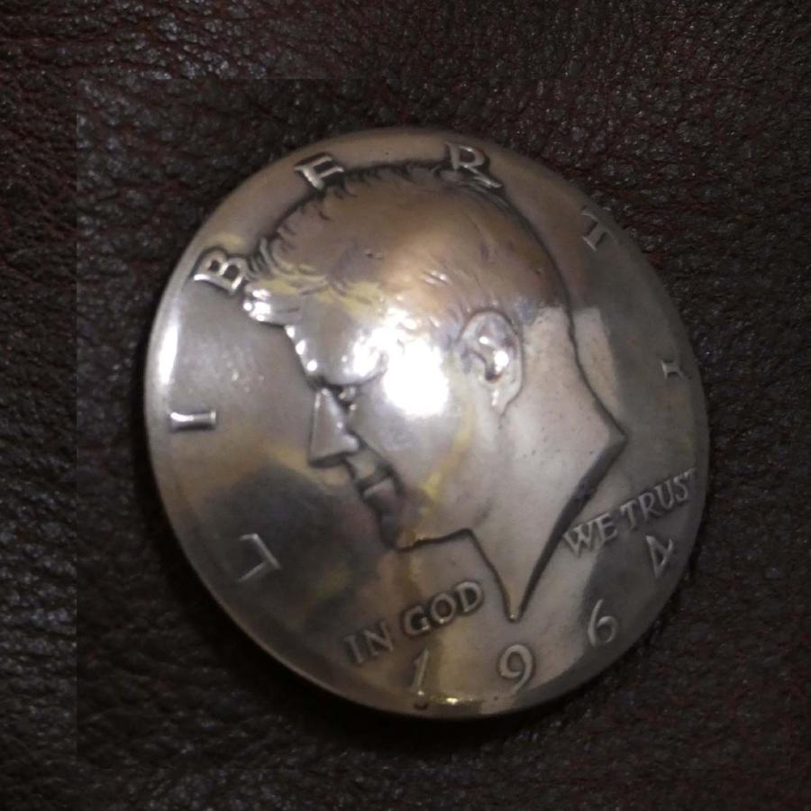 シルバー コンチョ ハーフダラー ケネディ コインコンチョ オールドコイン ビンテージコイン 銀貨 アメリカ硬貨  ケネディ大統領｜alzuni