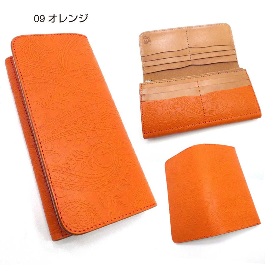 二つ折り長財布 ペイズリー メンズ財布 レディース財布 長財布