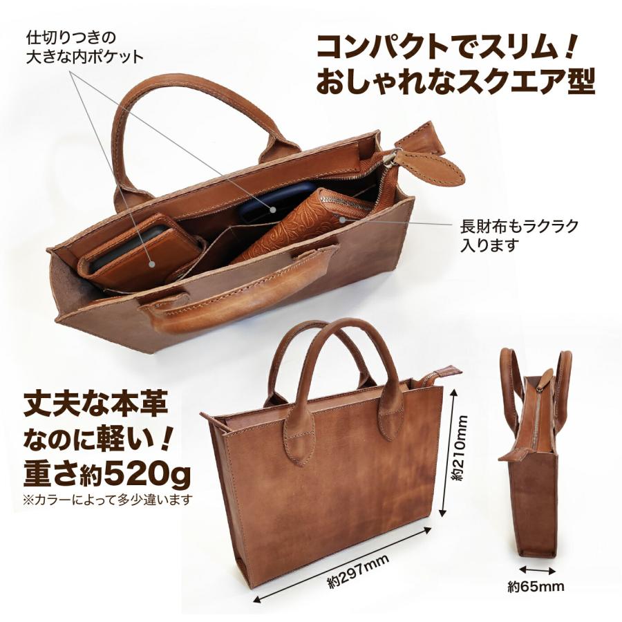 ミニトートバッグ バッグ bag 革 本革 レザー メンズ トート ALZUNI ブランド ビジネス 通勤 通学 カバン ミニ 小さい トートバッグ スクエア スリム｜alzuni｜03