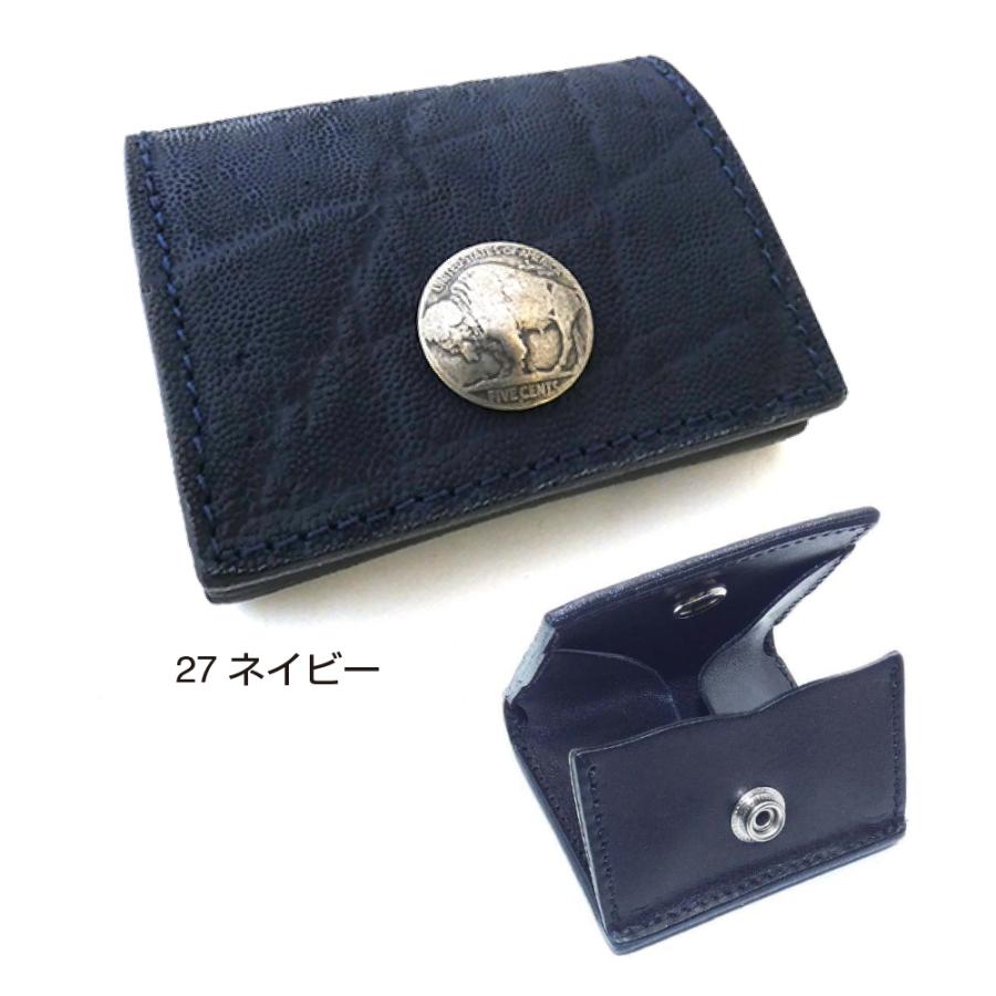【未使用】LOEWE ケース ネイビー エキゾチックレザー BOX型 コインケース ゾウ エレファントレザー メンズ レディース