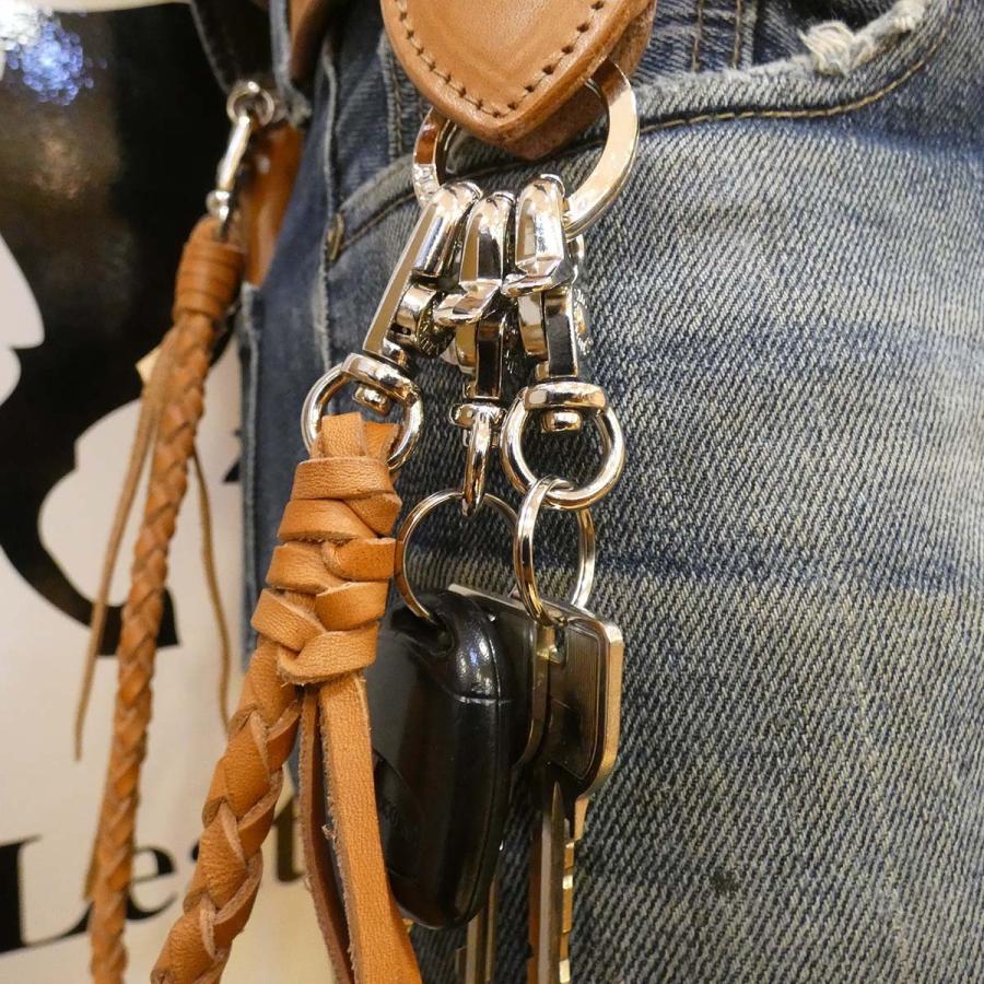 ベルトキーホルダー サドルレザー ヌメ革 クロ メンズ ベルトキーホルダー サドルレザー ヌメ革 クロ メンズ