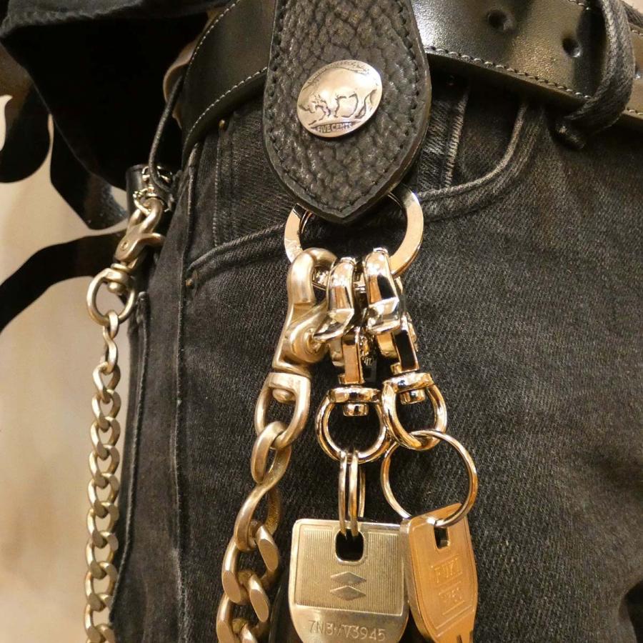 アルズニ　鮫皮ベルトループキーホルダー ベルトキーホルダー シャークレザー サメ革 鮫革 メンズ