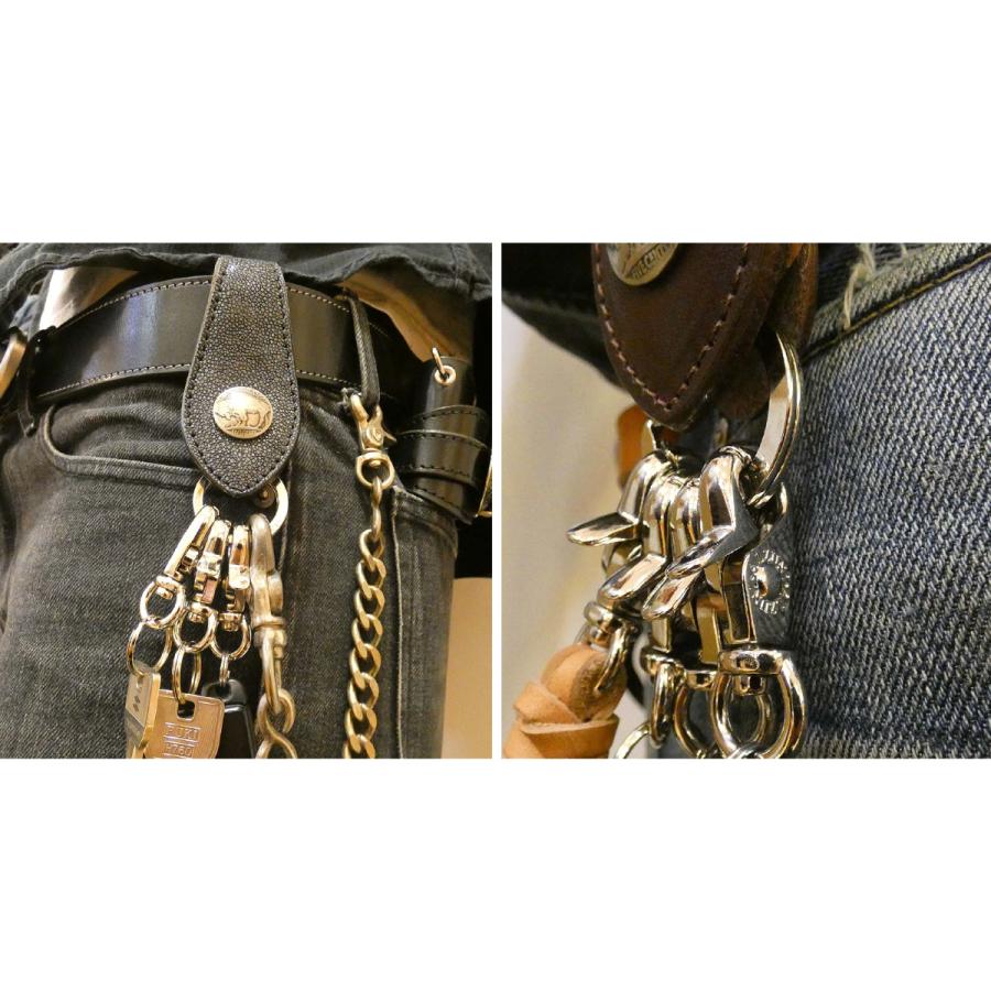 ベルトキーホルダー サドルレザー ヌメ革 クロ メンズ ベルトキーホルダー サドルレザー ヌメ革 クロ メンズ