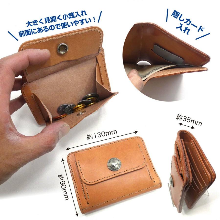 ALZUNI 二つ折り コンチョ サドルレザー メンズ レディース ALZUNI 二つ折り コンチョ サドルレザー メンズ レディース