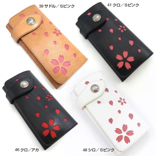 二つ折り長財布 桜 メンズ財布 レディース財布 長財布 ロング 二つ折り長財布 桜 メンズ財布 レディース財布 長財布 ロング