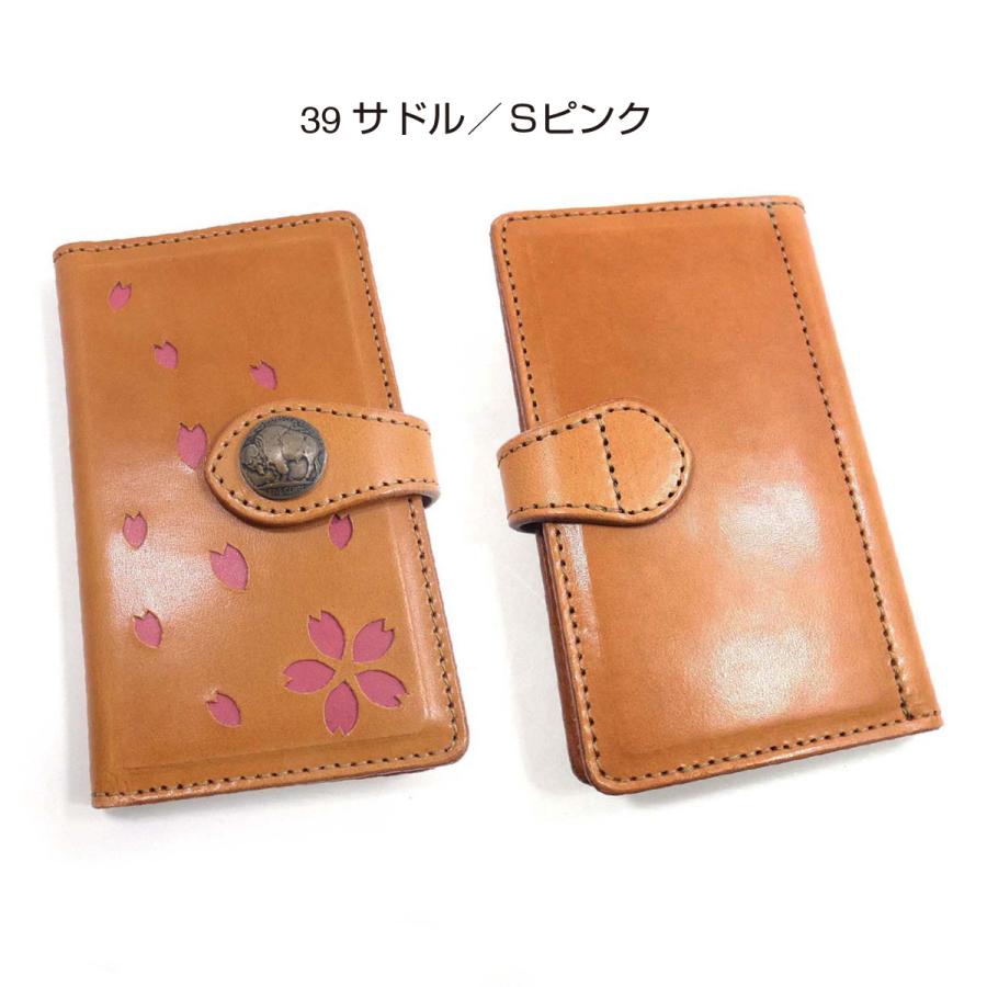 手帳型 スマホケース マルチタイプ M 桜 サクラ 和柄 メンズ