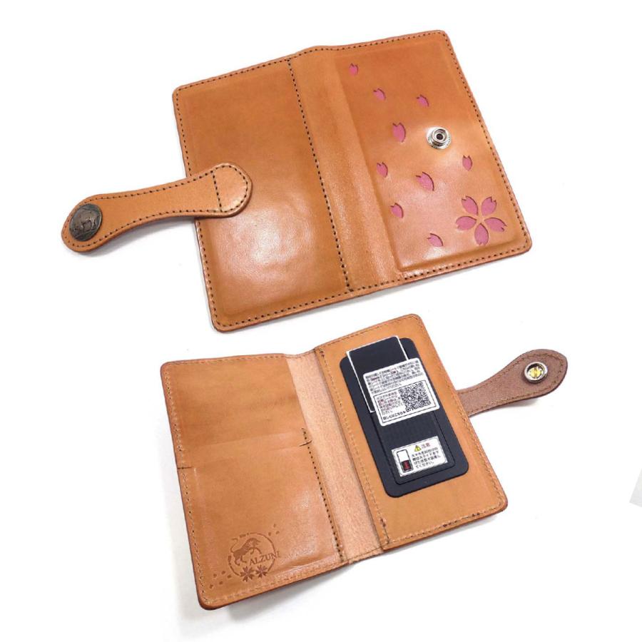 手帳型 スマホケース マルチタイプ M 桜 サクラ 和柄 メンズ