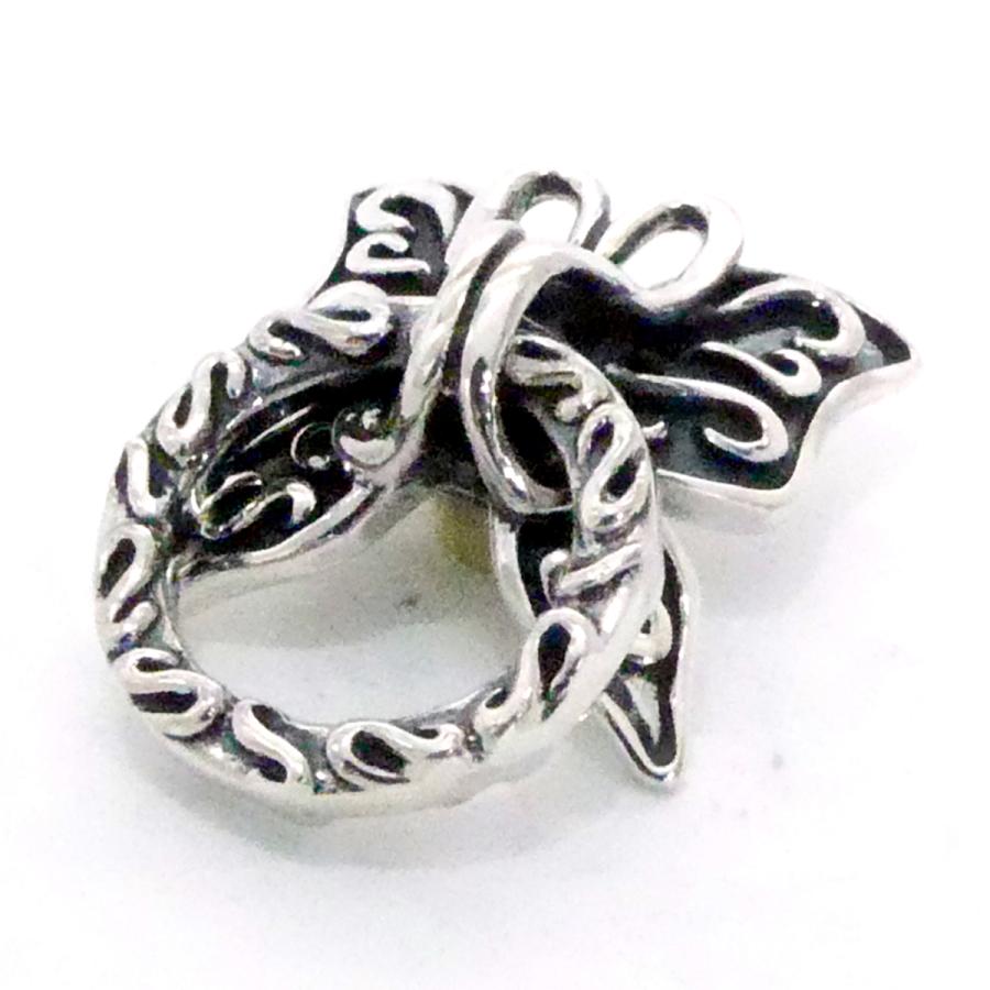 シルバー コンチョ ドロップハンドル ワッカコンチョ 蝶 チョウ メンズ