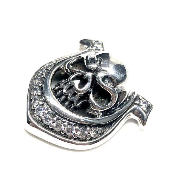 ジルコン シルバー コンチョ スカル ジルコン ジルコニア CZ 950 メンズ