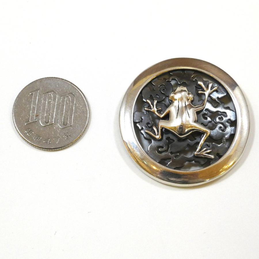 シルバー コンチョ カエル 蛙 メンズ レディース 飾りボタン オリジナル アクセサリー カスタム シルバーコンチョ ギフト プレゼントの画像