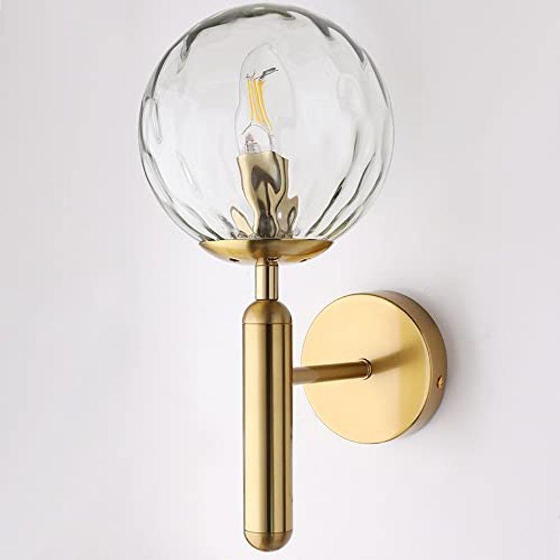 タイムセール E12口金 1灯 レトロ ガラス ウォールライト 真鍮 ブラケットライト 壁掛け照明 モ ゴールド E12 ライト おしゃれ ウォールランプ シーリングライト 天井照明 Aliuminium Lt