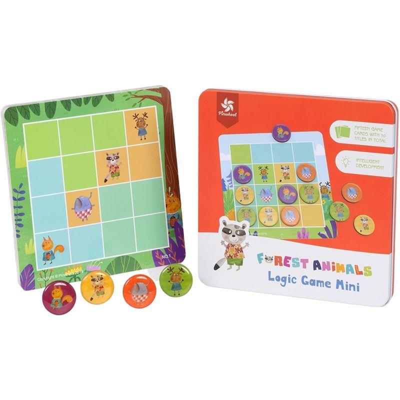 知と育 Pinwheel ピンウィール ロジックゲーム ミニ Step4 森の動物 正規輸入品 かわいい 知育玩具 6歳 おもちゃ お気にいる