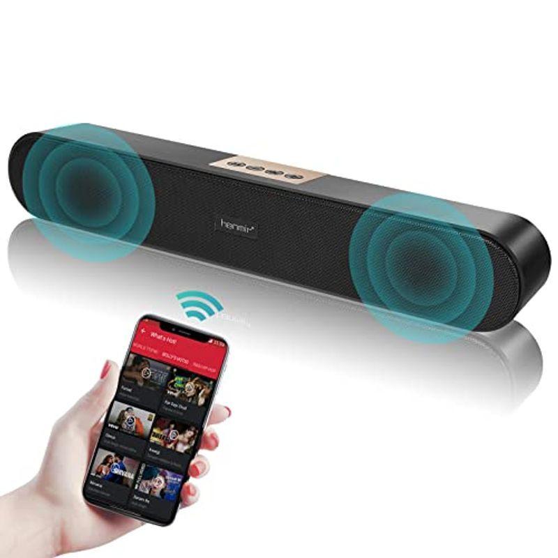 Pc スピーカー サウンドバー テレビ用 Bluetooth5 0 ホームシアター 臨場感 長時間連続再生 大音量usb給電 Aux接続 コ