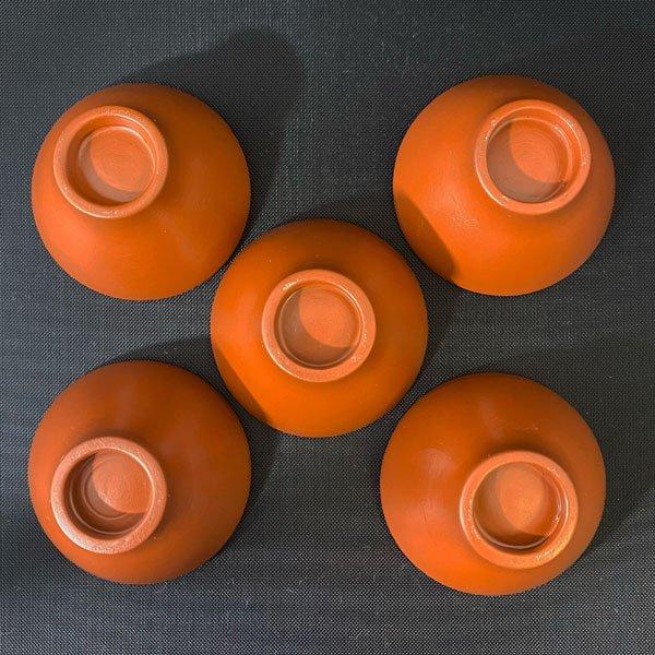 未使用！とこなめ焼 朱泥 酒器 宝竜 徳利2個 盃5個 セット 竹 常滑焼