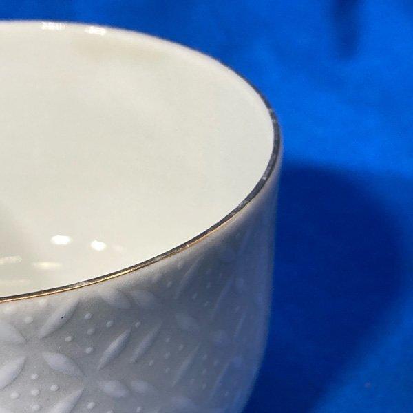 九谷焼 白七宝 青粒 茶器揃 金彩 急須 煎茶椀 セット 湯呑 骨董 美術