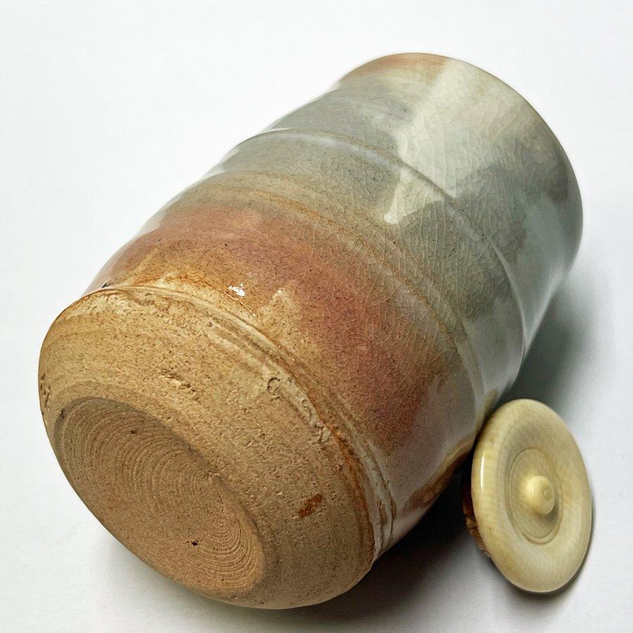 萩焼 人間国宝 十代 三輪休雪(休和) 茶入れ 仕覆 茶道具 竹くぎ 壺