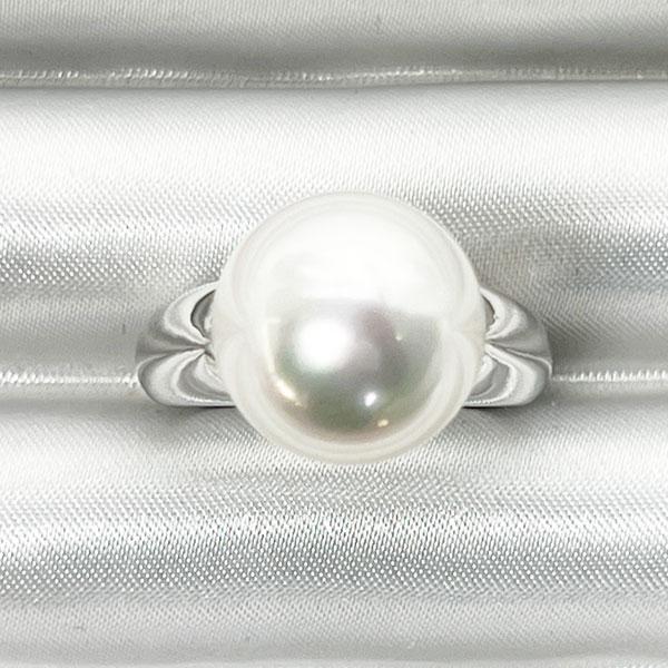 送料無料!! 大粒 パール 14号 15号 16号 貝パール デザインリング 指輪  