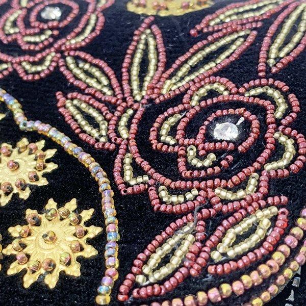 feiler 新品未使用!! ビーズバッグ パーティバッグ 鞄 総ビーズ