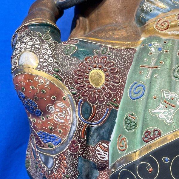 九谷焼 置物 高さ33cm 布袋様 縁起物 骨董 七福神 布袋尊 縁起 開運