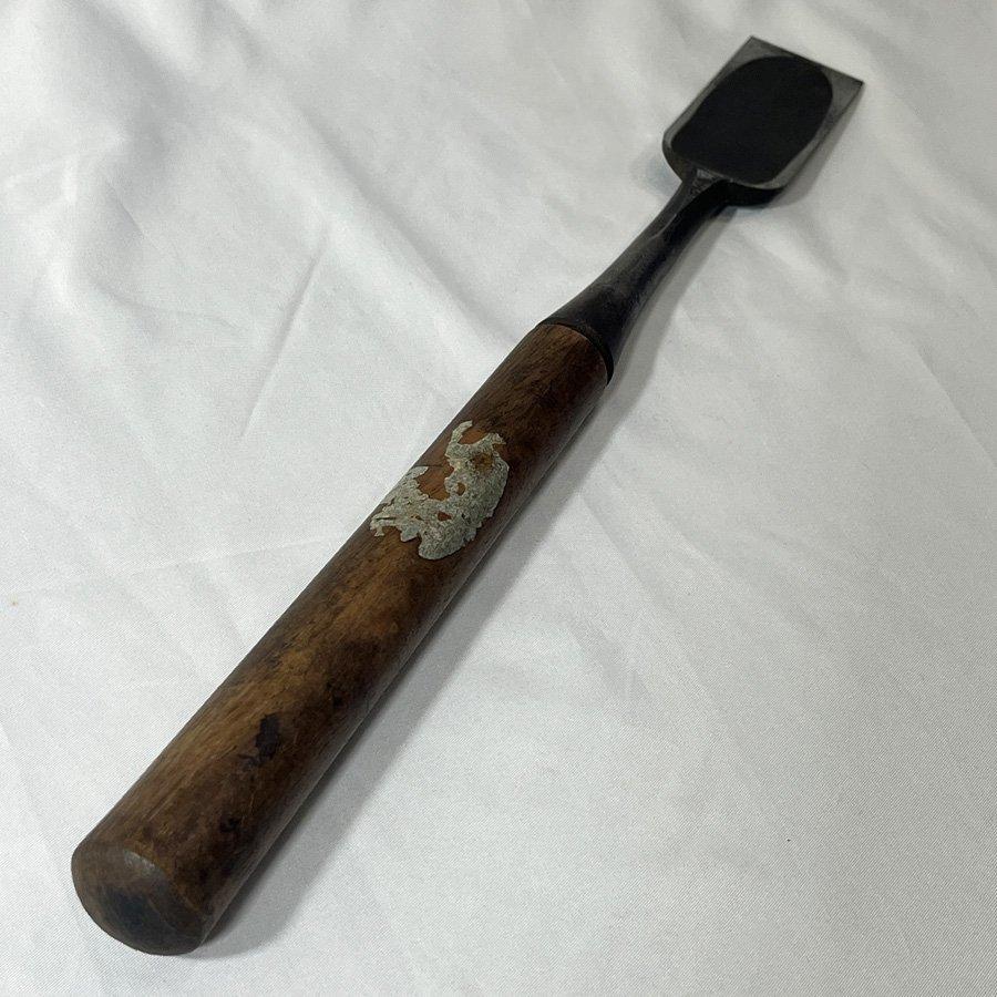 兼綱　大工道具　鑿　ノミ　突き鑿　 突き鑿 のみ勝 1寸2分 全長約340mm 幅約36mm 大工道具 古道具 のみ
