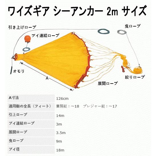 YAMAHA ワイズギア シーアンカー 2m 適合艇長〜18フィート YAMAHA ワイズギア シーアンカー 2m 適合艇長〜18フィート