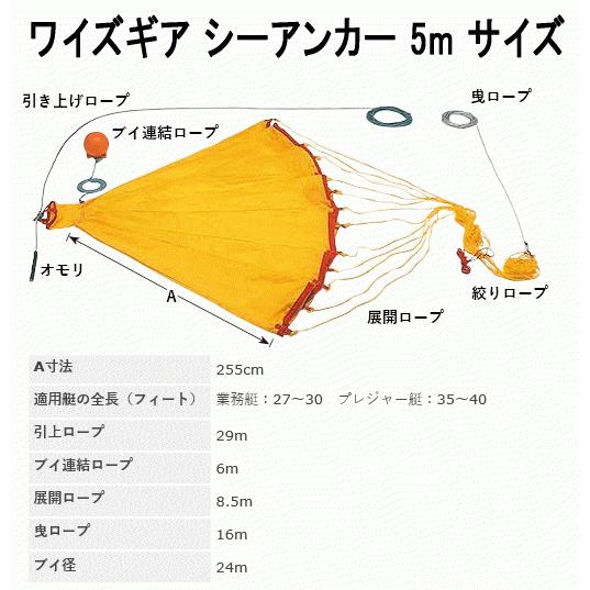 YAMAHA ワイズギア シーアンカー 5m 適合艇長35〜40フィート YAMAHA ワイズギア シーアンカー 5m 適合艇長35〜40フィート