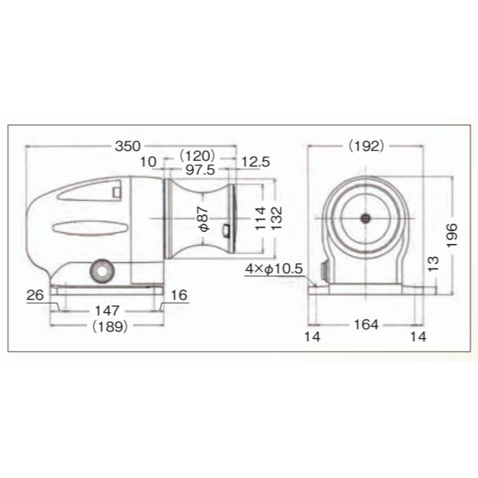 ヤマハ アンカー ウインチ パワーメイト-2 12V-200W 順回転 単品配送