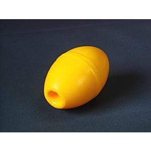 スモール ブイ イエロー 123mm×83mm 中通し穴18mm 硬質プラスチック
