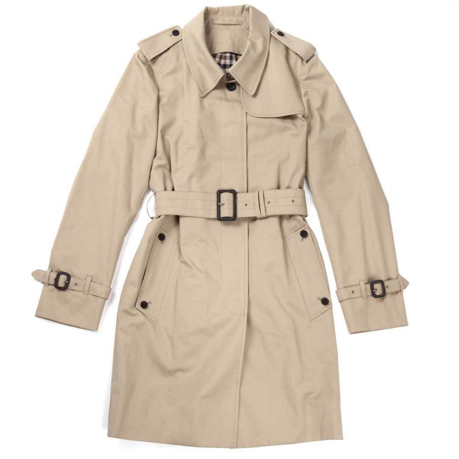 Aquascutum 英国製 レディース トレンチコート シングル ライナー付 取り外し可能 綿混 ベージュ 新品 アクアスキュータム B00 9liqvjz92q コート アウター Wrc Gov Sd