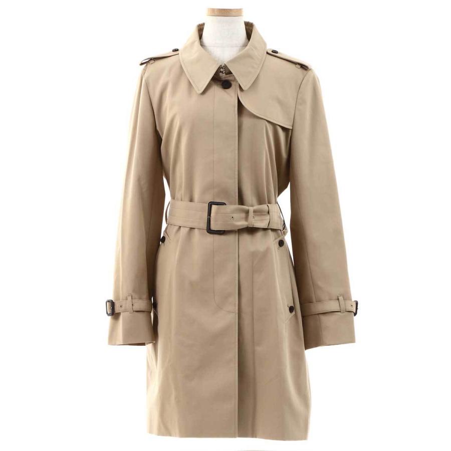 Aquascutum 英国製 レディース トレンチコート シングル 綿混 ベージュ 新品 アクアスキュータム B0087 Me2ge5qcg0 コート アウター Icas World