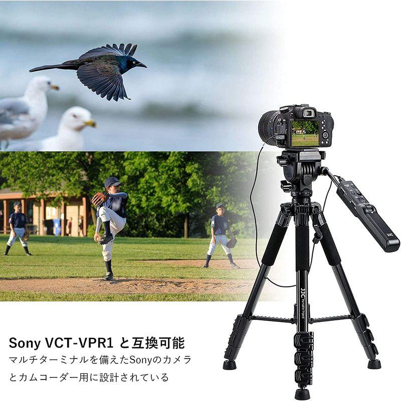 JJC ビデオカメラ三脚 リモートコントロール三脚 ソニー VCT-VPR1 交換用 4段階伸縮 リモコン 付き Sony α7RV α7I ソニー ビデオカメラ三脚 リモートコントロール三脚 VCT VPR1 交換用 4段階伸縮 リモコン 付き Sony α7RV α7I