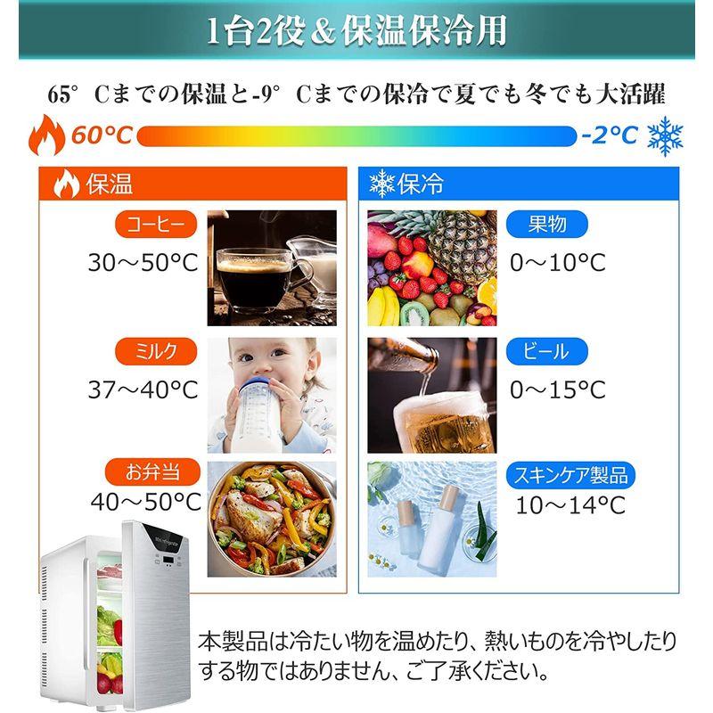 PLIOSN ミニ冷蔵庫 冷温庫 22L 小型 冷蔵庫 温度調節可能 LCD温度表示 ワンタッチ操作 -9°C~65°°C 保温・保冷 ペル 保温 ミニ冷蔵庫 冷温庫 22L 小型 冷蔵庫 温度調節可能 LCD温度表示 ワンタッチ操作 保冷 ペル