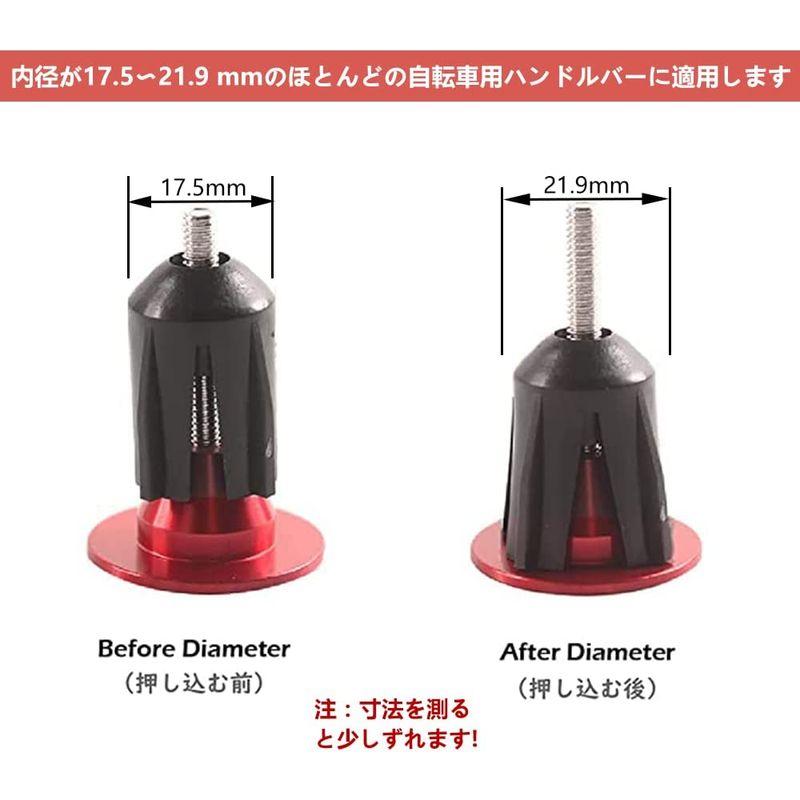 2個 自転車バーエンド 自転車用ロックオン固定式 頑丈 軽量 取り付けが簡単 滑り止め バイクアクセサリー ブラック
